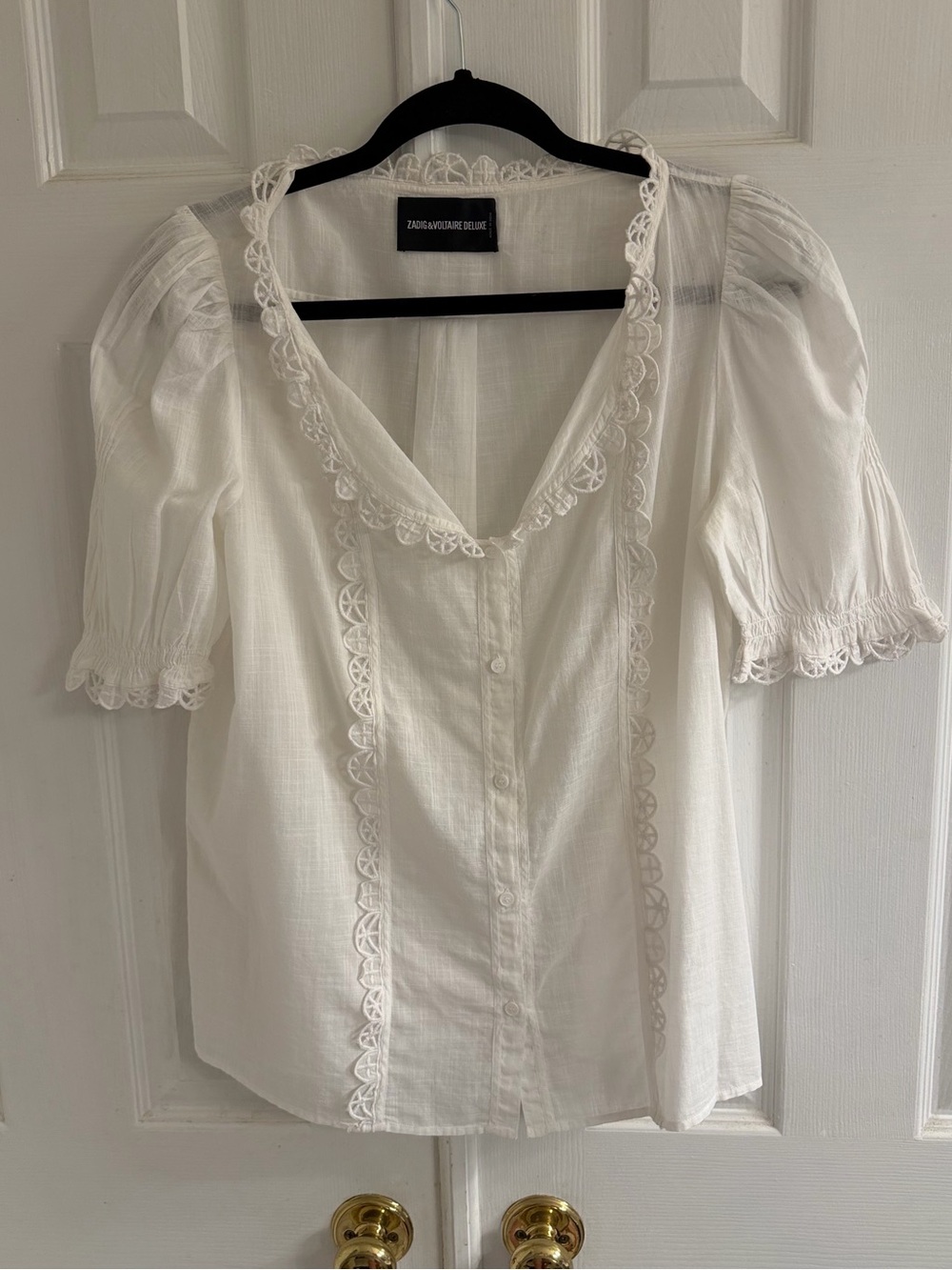 Zadig and Voltaire Deluxe Embroidered Blouse L